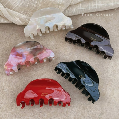 醋酸板材復古鯊魚夾－商品主圖｜https://igowo.tw/