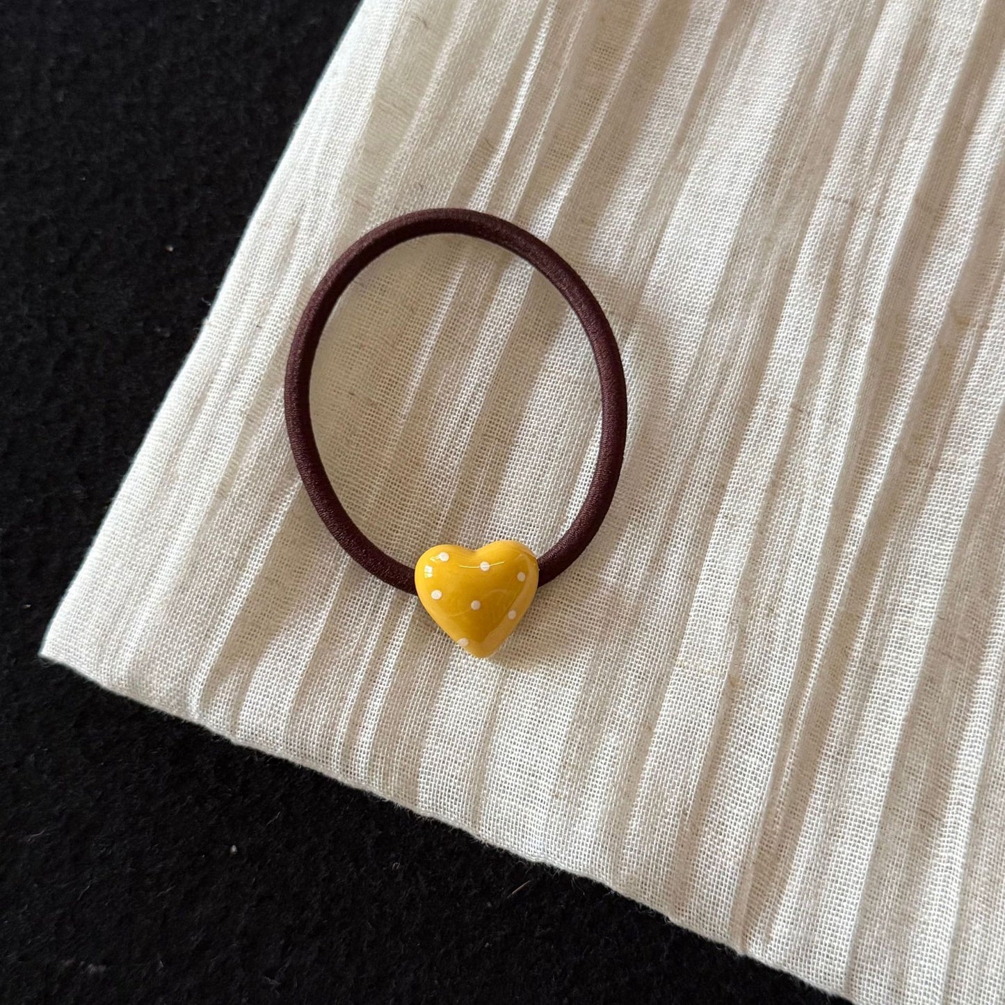 繽紛壓克力愛心髮圈