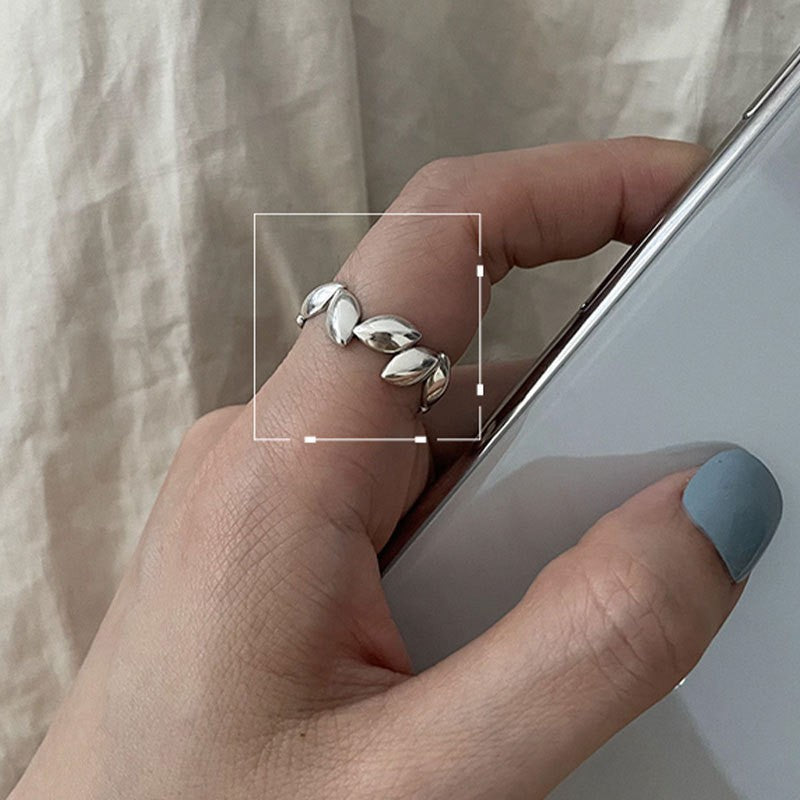 S925素圈可調式戒指－細節特寫59｜https://igowo.tw/