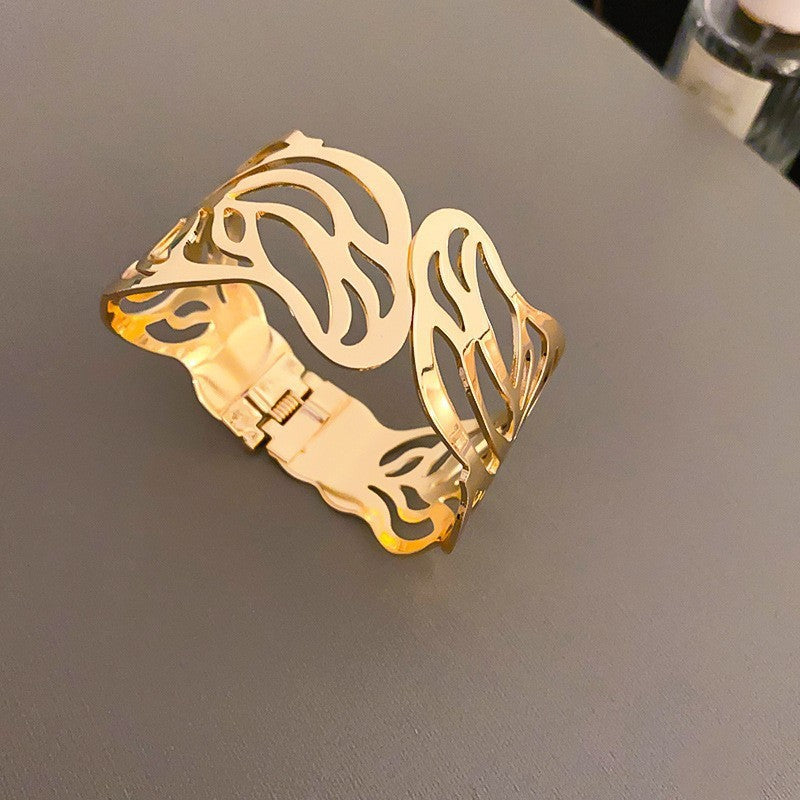 歐美跨境不規則凹形手鐲小眾個性冷淡風手環時尚輕奢高級感手飾女