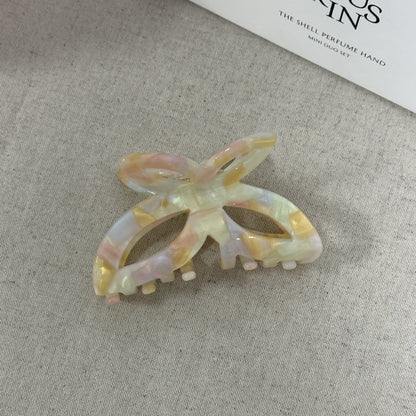 醋酸板材蝴蝶鯊魚夾－人魚彩款細節｜https://igowo.tw/