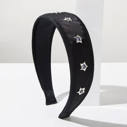 金屬寬版簡約髮箍－綠色款細節1｜https://igowo.tw/