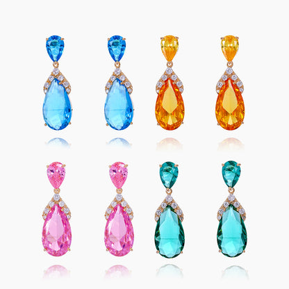 彩色水晶圓圈耳環－商品主圖｜https://igowo.tw/