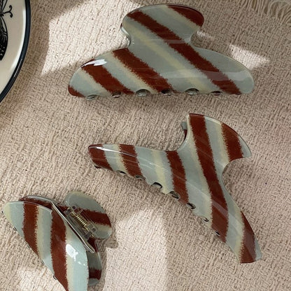 醋酸板材格紋鯊魚夾－商品主圖｜https://igowo.tw/