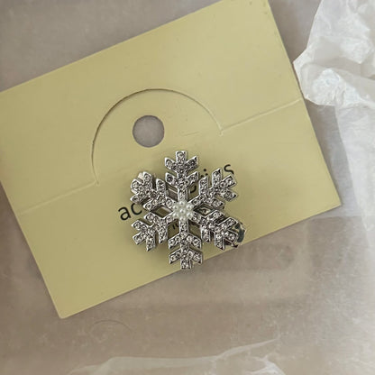 銀色雪花簡約髮夾