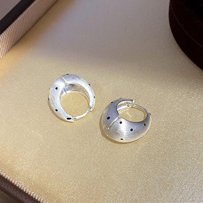 金屬拉絲簡約耳環