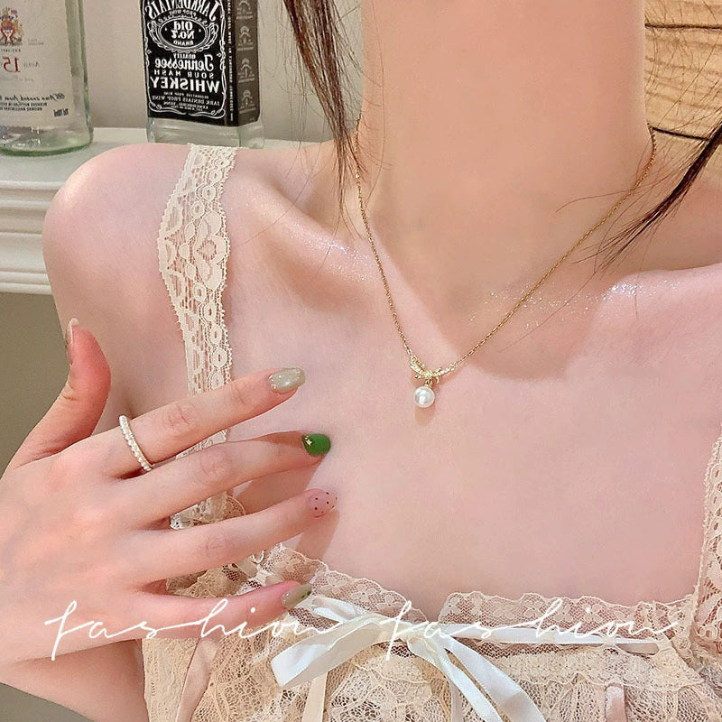 珍珠愛心墜飾項鍊－細節特寫47｜https://igowo.tw/