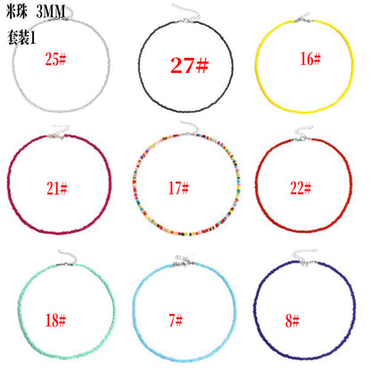 串珠簡約項鍊－套裝5款細節32｜https://igowo.tw/