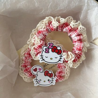 壓克力愛心貓咪髮圈－商品主圖｜https://igowo.tw/