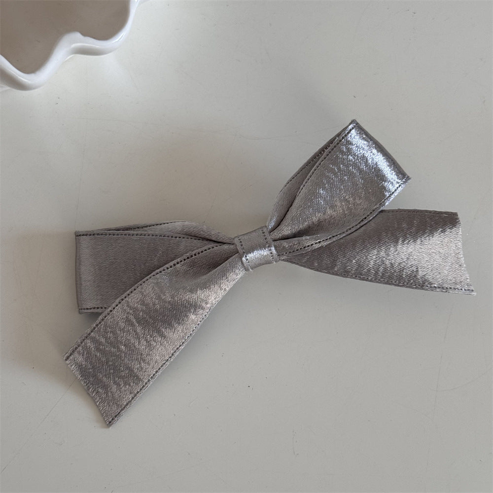 皮革金屬蝴蝶結髮夾