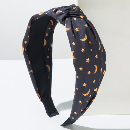 布面星星扭結簡約髮箍