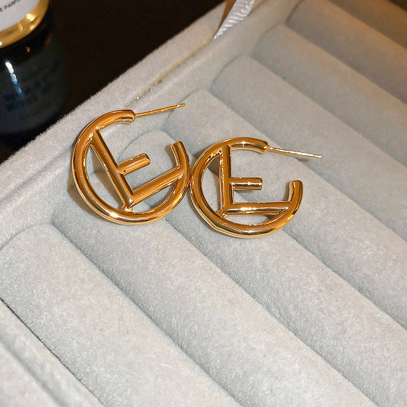 金屬樹葉花朵立體耳釘－29#耳鉤-銀色款細節22｜https://igowo.tw/