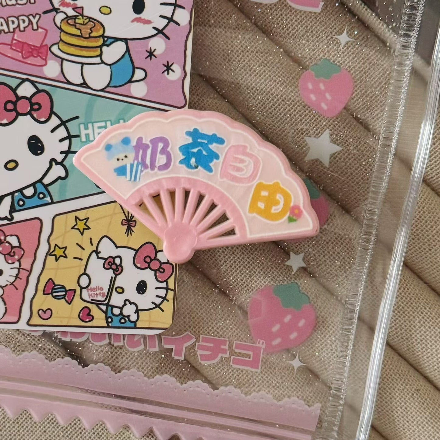 扇形文字髮夾