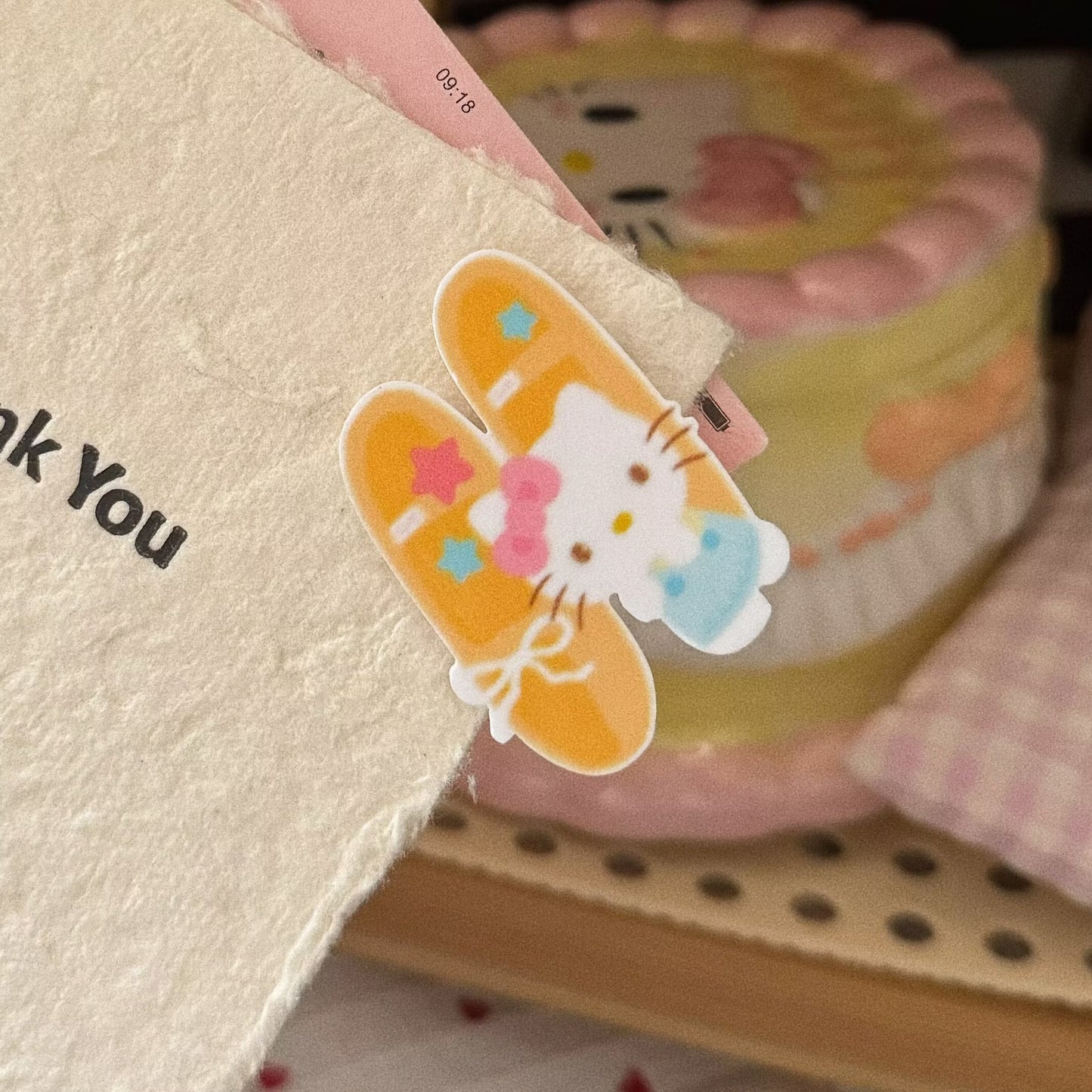 黃色貓咪卡通髮夾