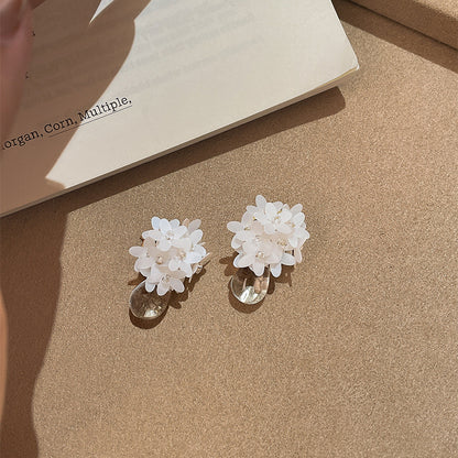 壓克力銀針花朵耳環－細節特寫25｜https://igowo.tw/