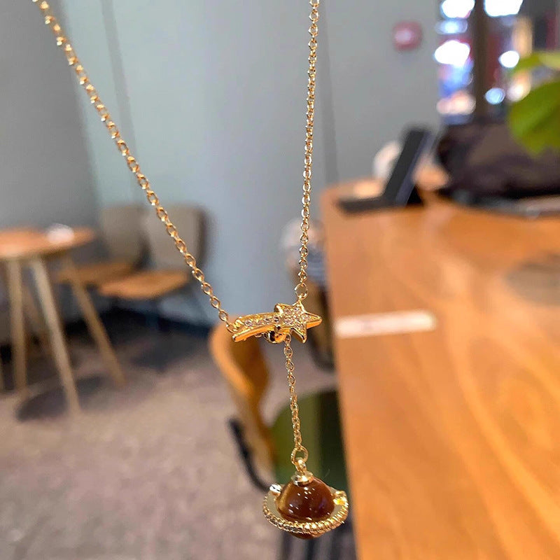 虎眼石星球墜飾項鍊