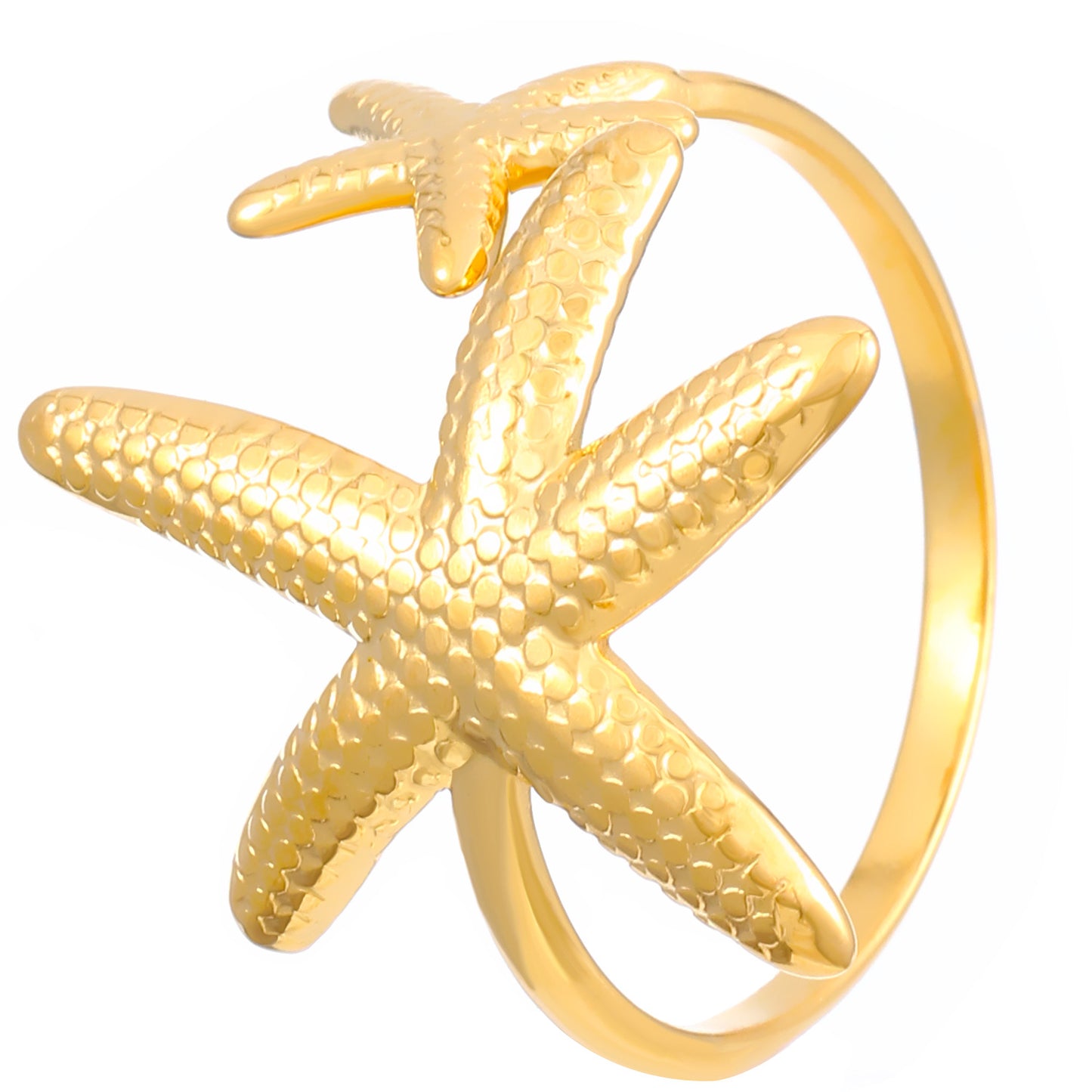 不鏽鋼海星可調式戒指－細節特寫3｜https://igowo.tw/