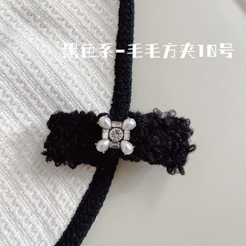 珍珠花朵髮夾
