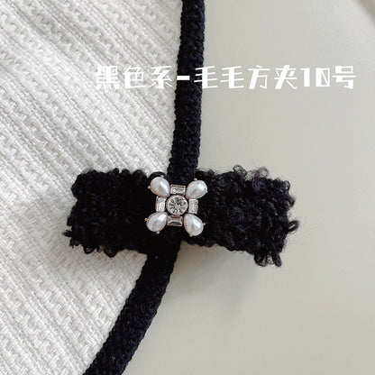 珍珠花朵髮夾