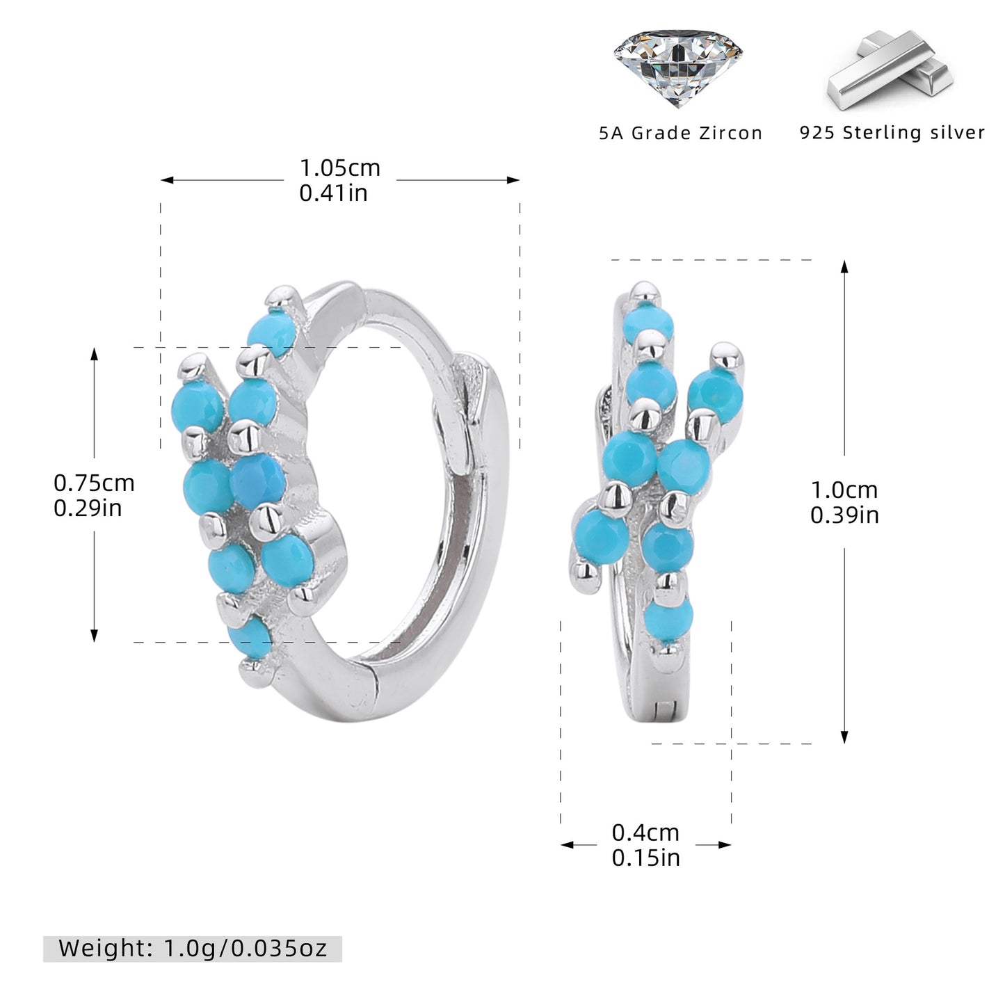 S925 歐美新款耳環INS極簡幾何鑲鋯耳飾輕奢小眾百搭飾品