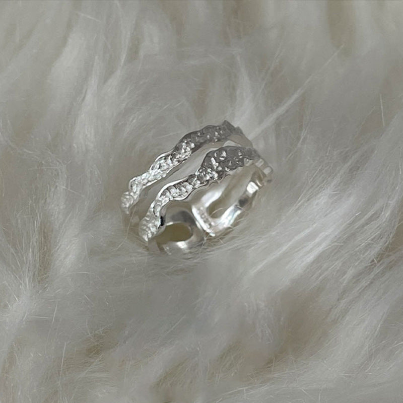 S925幾何可調式戒指－細節特寫6｜https://igowo.tw/