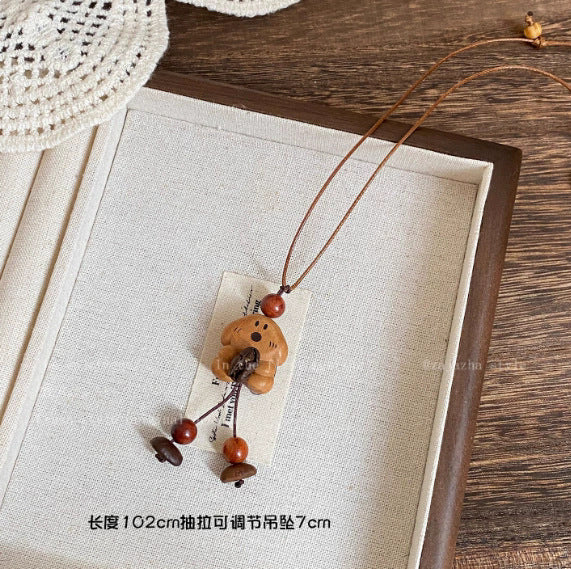 編織長版項鍊－彩款細節｜https://igowo.tw/