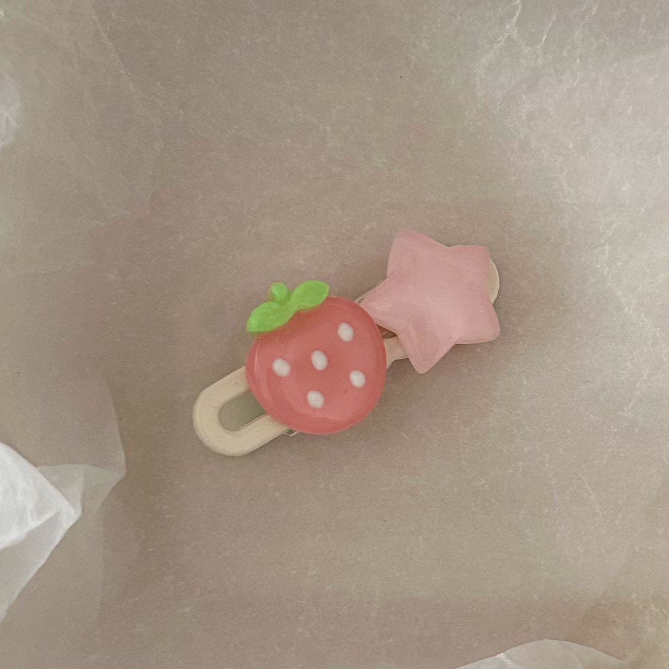 粉色簡約髮夾