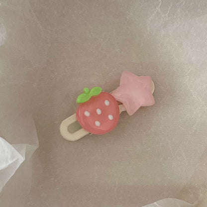 粉色簡約髮夾