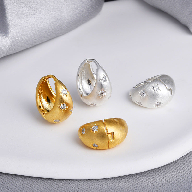 金色星星復古耳扣－商品主圖｜https://igowo.tw/