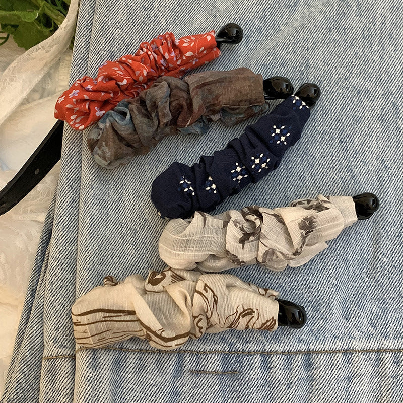 簡約經典髮夾－黑白印花款細節｜https://igowo.tw/