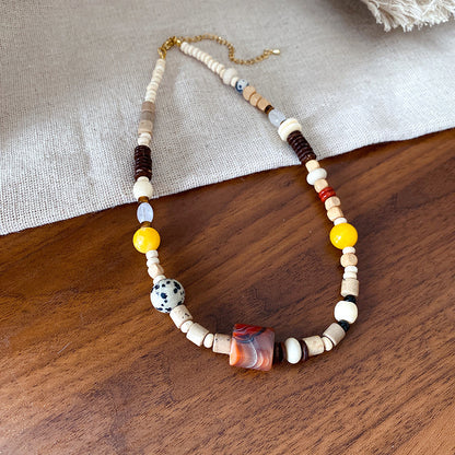 瑪瑙不規則復古項鍊