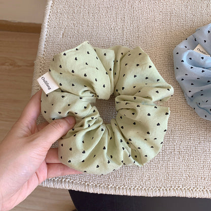愛心波點髮圈