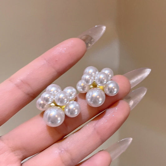 珍珠葡萄耳釘－商品主圖｜https://igowo.tw/