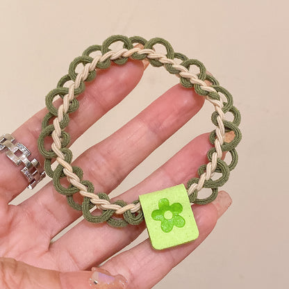 彩色編織髮圈