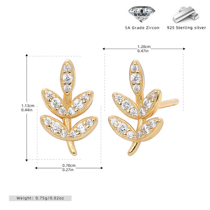 S925 歐美新款耳釘時尚鑲鋯百搭飾品輕奢典雅小眾設計飾品