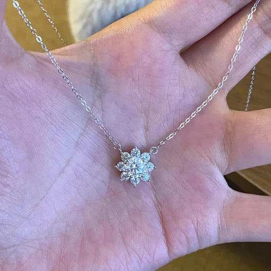 鋯石太陽花項鍊－商品主圖｜https://igowo.tw/
