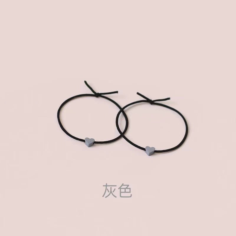 彩色愛心兩用簡約髮圈