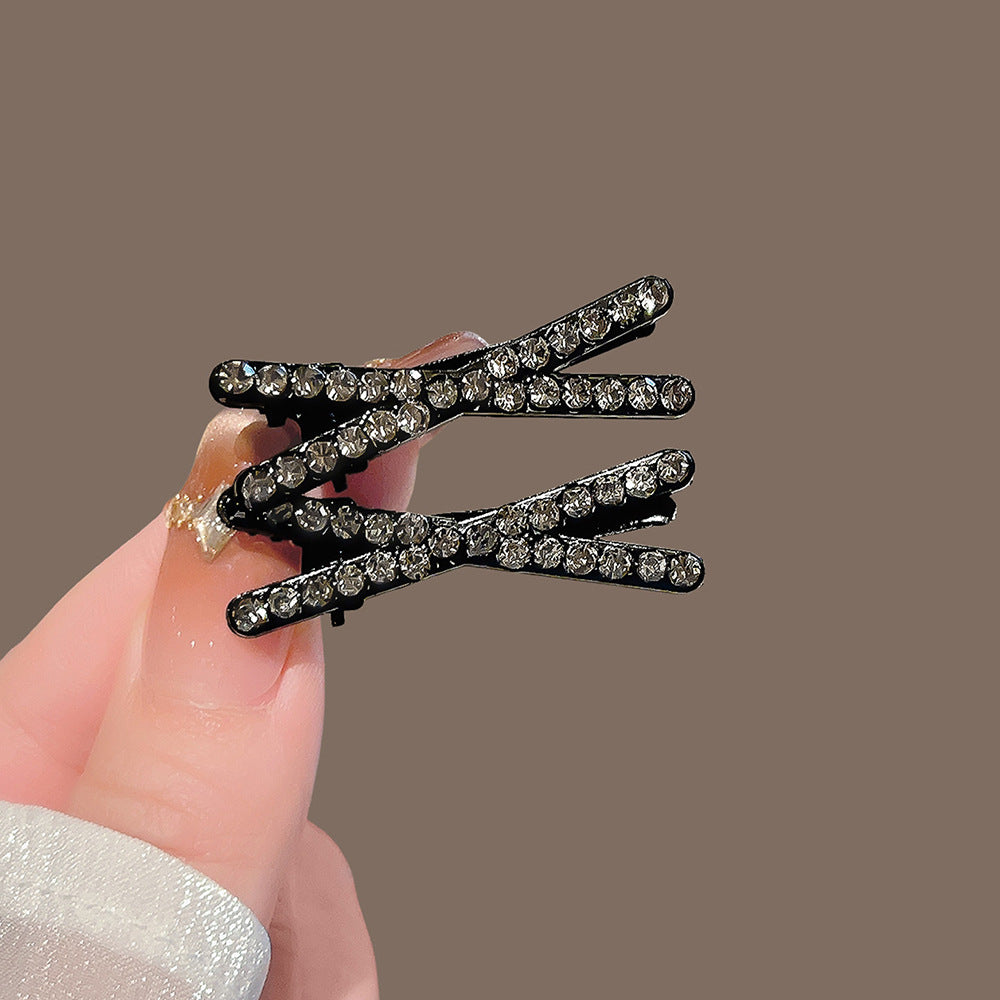 彩色鋯石交叉髮夾－商品主圖｜https://igowo.tw/