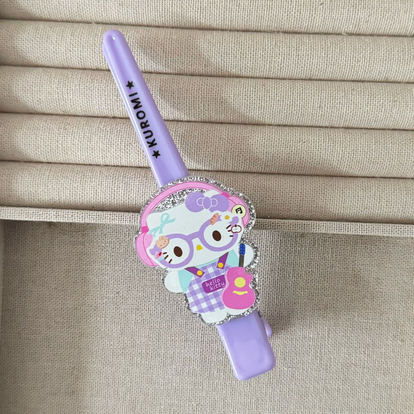 壓克力貓咪碎花髮夾