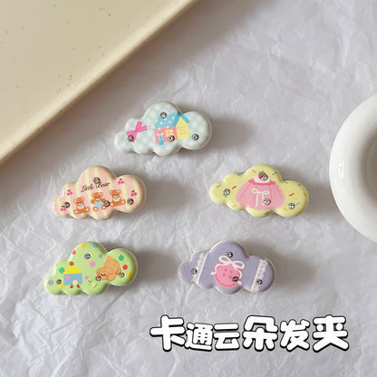 繽紛雲朵卡通髮夾－商品主圖｜https://igowo.tw/