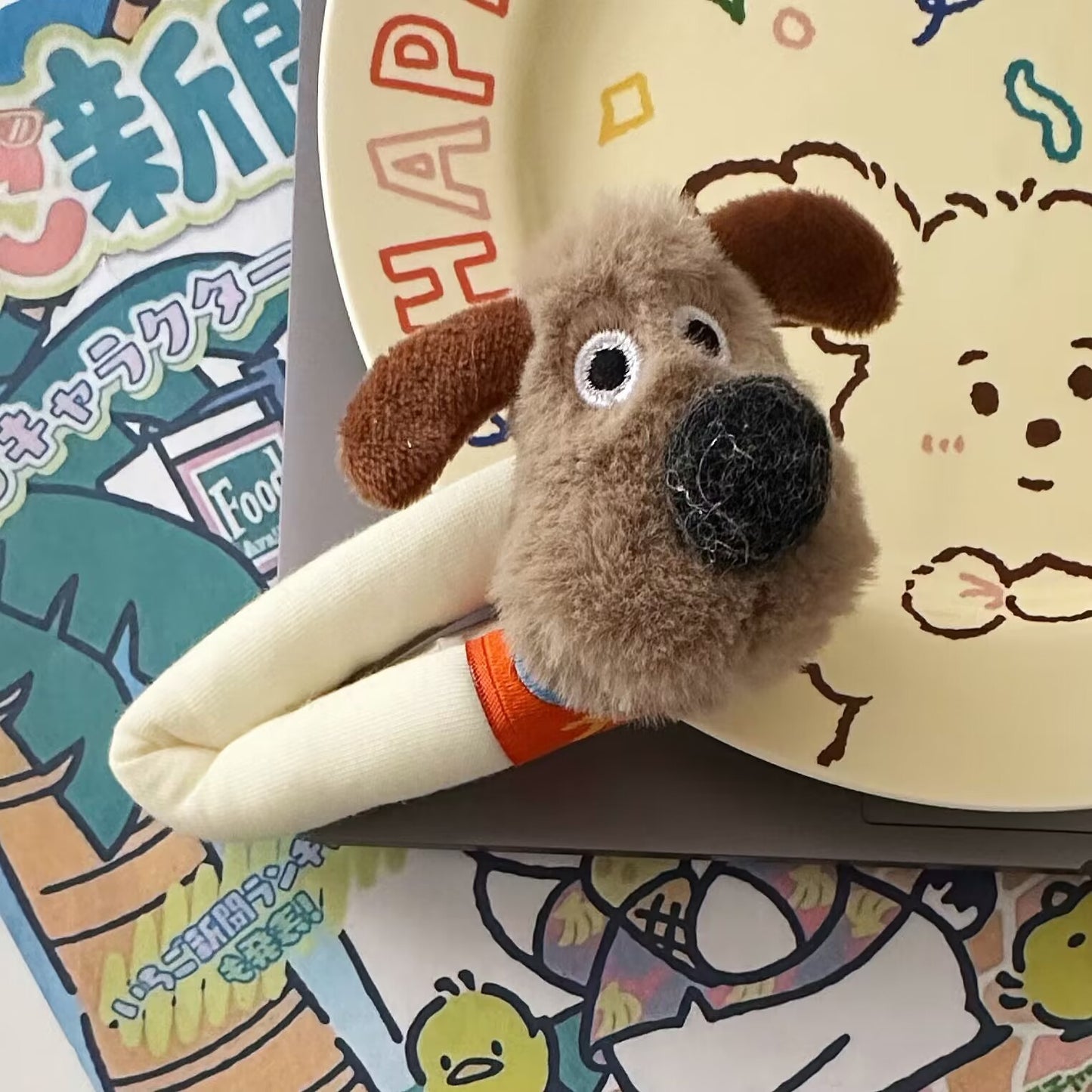 絨面小狗卡通髮夾