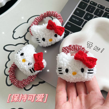 絨面貓咪髮圈－商品主圖｜https://igowo.tw/