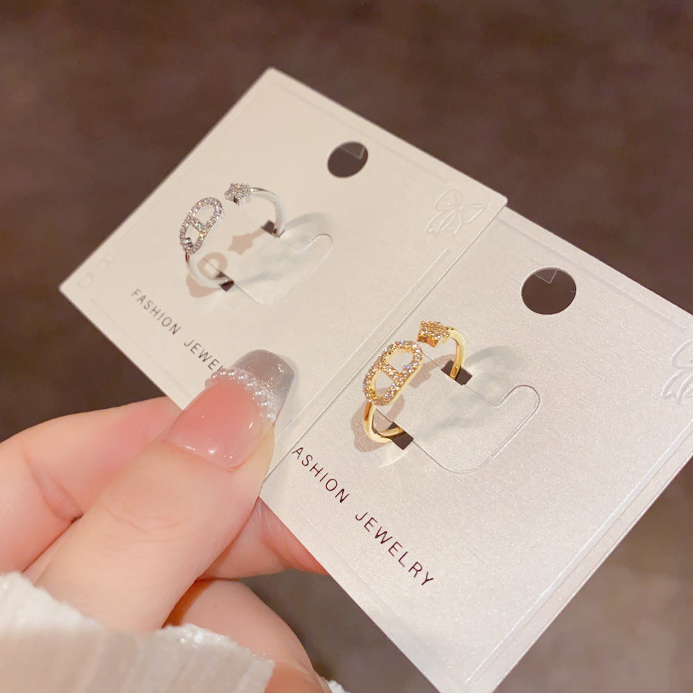 鋯石可調式簡約戒指－商品主圖｜https://igowo.tw/
