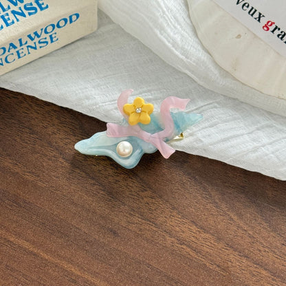 醋酸板材海星貝殼髮夾