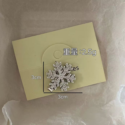雪花簡約髮夾