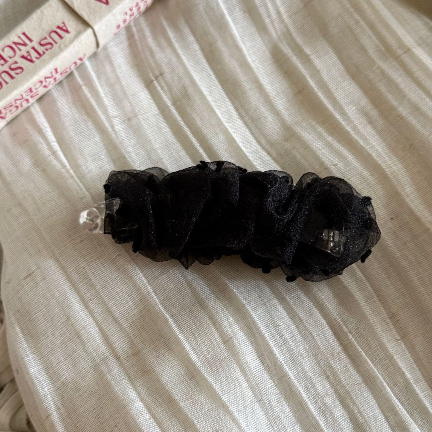 網紗波點雲朵髮夾