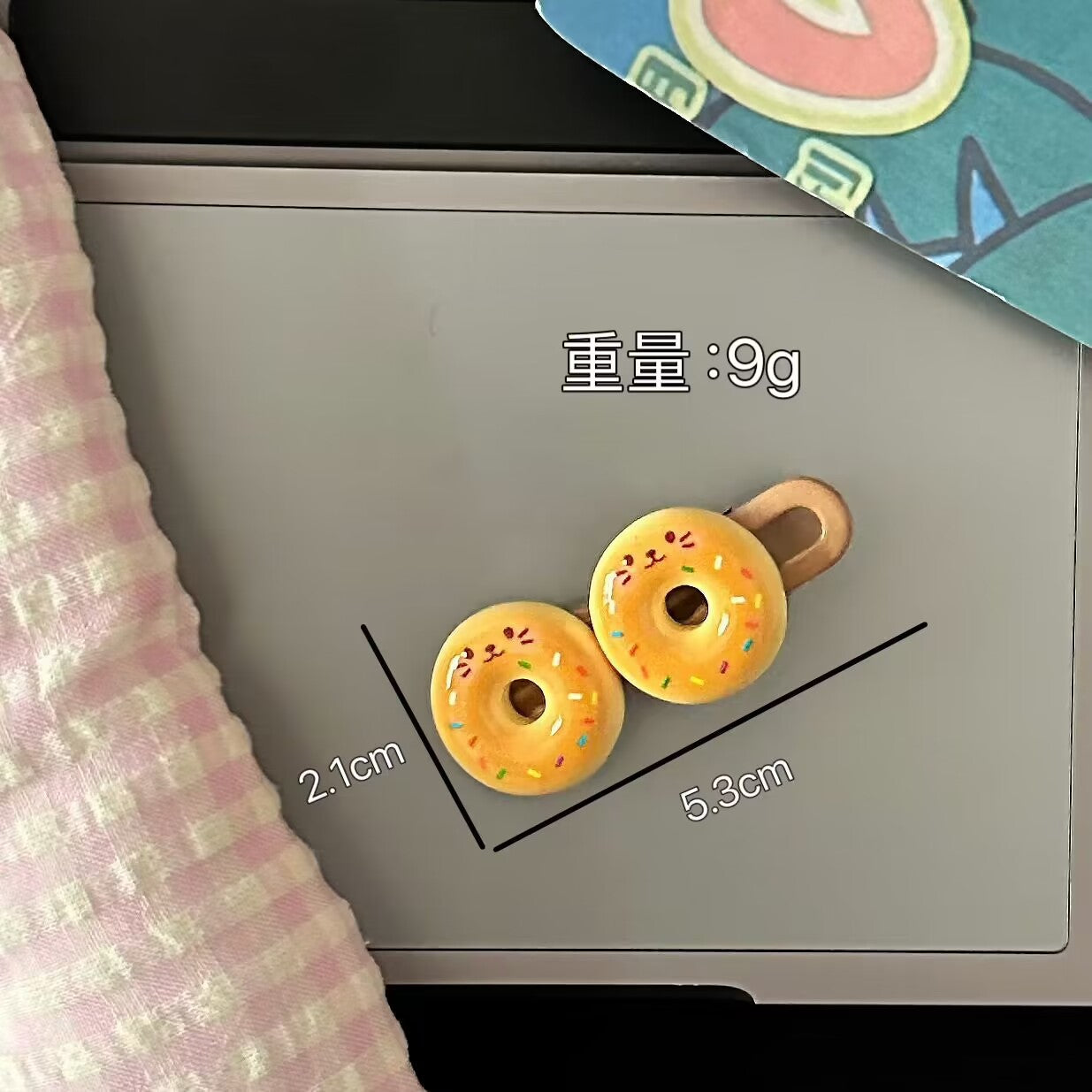 棕色貓咪甜點髮夾