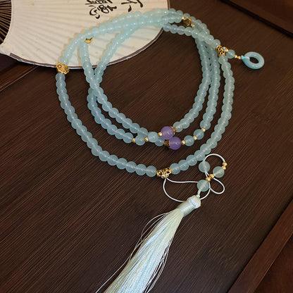琉璃流蘇復古項鍊