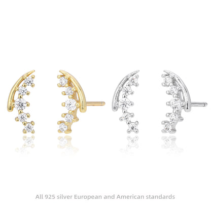 S925 新款耳釘精致時尚氣質耳飾ins輕奢小眾設計感耳飾品