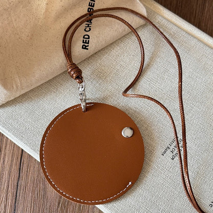 彩色陶瓷海星編織項鍊－39#項鍊-咖色-皮革款細節｜https://igowo.tw/